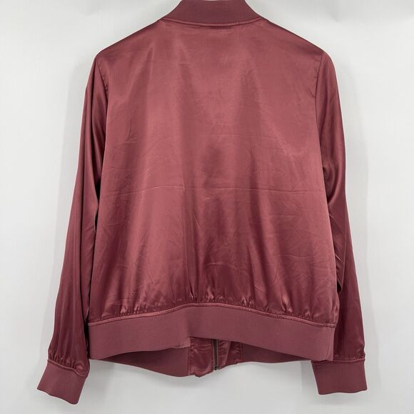 Torrid Satin Zip Bomber Jacket Embroidered Floral Rose Pink Boho Plus Size 1X - Picture 6 of 11